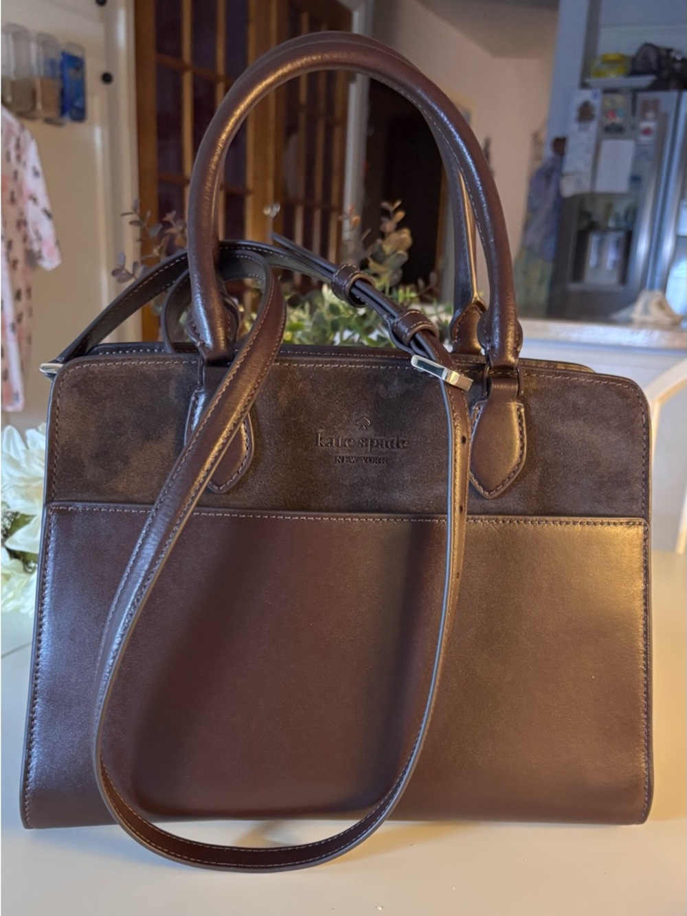 Kate Spade Madison Suede Medium Satchel